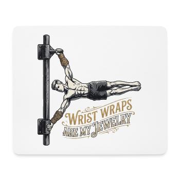 Golden Calisthenics Wrist Wraps - Mouse Pad (horizontal) - white - Front