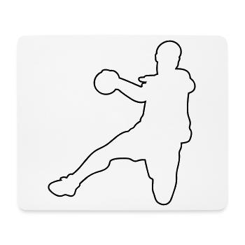 Handball - Tapis de souris (format paysage) - blanc - Devant