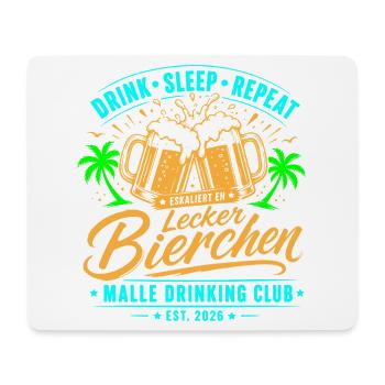 Malle 2026 Lecker Bierchen Malle Drinking Club - Mousepad (Querformat) - Weiß - Vorne