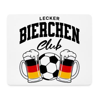 Lecker Bierchen Club Fußball Deutschland - Mousepad (Querformat) - Weiß - Vorne