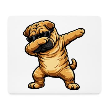 Dabbing Shar Pei - Mouse Pad (horizontal) - white - Front