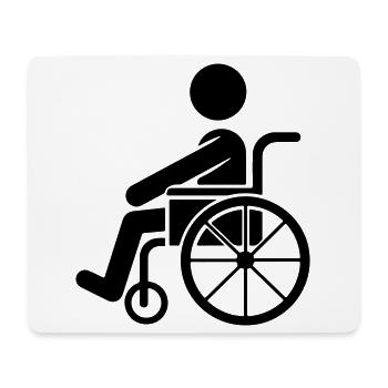 Homme en fauteuil roulant - Tapis de souris (format paysage) - blanc - Devant