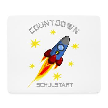 Rakete mit gelben Sternen - Countdown Schulstart - Mousepad (Querformat) - Weiß - Vorne