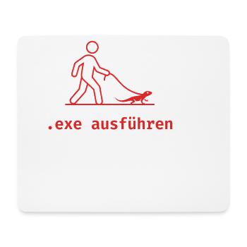 EXE Ausführen Lustige Admin Geschenke - Mousepad (Querformat) - Weiß - Vorne