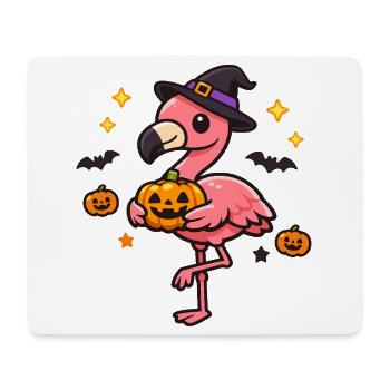 Flamingo Witch Pumpkin - Mouse Pad (horizontal) - white - Front