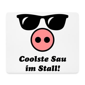 Coolste Sau Im Stall! (Cool) - Mousepad (Querformat) - Weiß - Vorne
