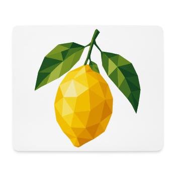Geometric Lemon | Polygon Fruit Motif - Mouse Pad (horizontal) - white - Front