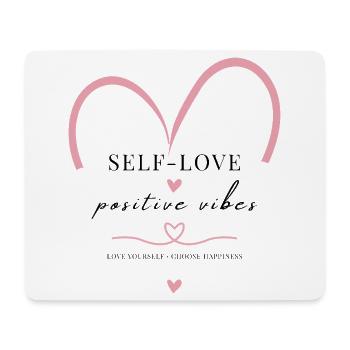 Cœur d’amour de soi | Positive Vibes Design - Tapis de souris (format paysage) - blanc - Devant