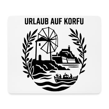 Korfu Urlaub Griechenland - Mousepad (Querformat) - Weiß - Vorne