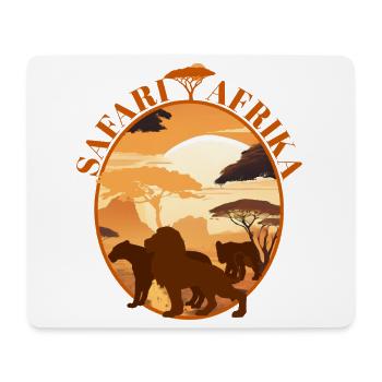 Savannen Safari Sonnenuntergang - Mousepad (Querformat) - Weiß - Vorne