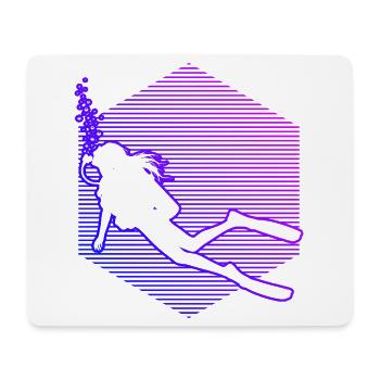 Idée cadeau pour un passionné de plongée avec Scuba Diving - Tapis de souris (format paysage) - blanc - Devant