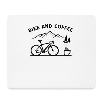 Mountain bike and coffee motif - Mouse Pad (horizontal) - white - Front