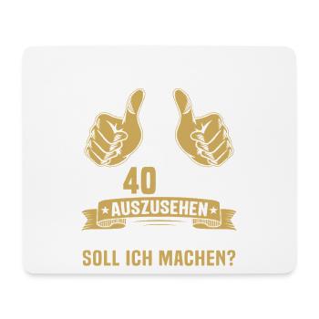 40. Geburtstag Mann Frau 40 Jahre  - Mousepad (Querformat) - Weiß - Vorne