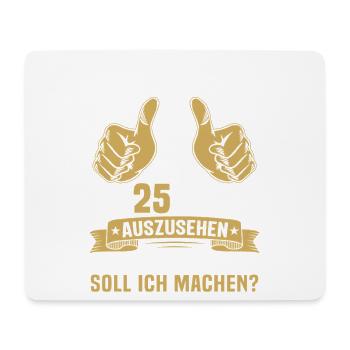 25. Geburtstag Mann Frau 25 Jahre - Mousepad (Querformat) - Weiß - Vorne