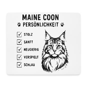 Maine Coon Persönlichkeit - Mousepad (Querformat) - Weiß - Vorne