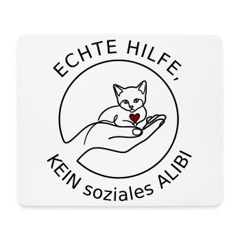 Echte Hilfe - Mousepad (Querformat) - Weiß - Vorne