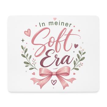 In meiner Soft Era – rosa Script - Mousepad (Querformat) - Weiß - Vorne