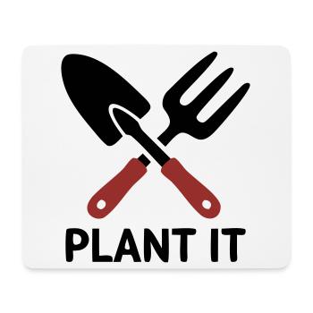 Garden Tool Plant It Logo - Mouse Pad (horizontal) - white - Front
