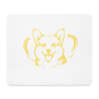 Zuhause ist Corgi - Mousepad (Querformat) - Weiß - Vorne