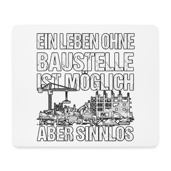 Lustiges Bauarbeiter Design - Mousepad (Querformat) - Weiß - Vorne