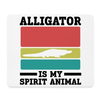 Alligator Vintage Spirit Animal - Mousepad (Querformat) - Weiß - Vorne