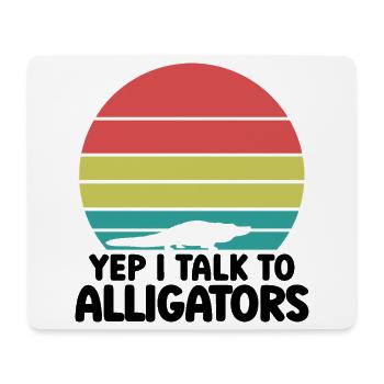 Alligator Silhouette Retro - Mousepad (Querformat) - Weiß - Vorne