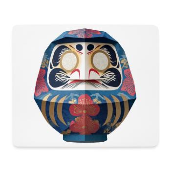 Blumiger Daruma Maskendesign Daruma Origami - Mousepad (Querformat) - Weiß - Vorne