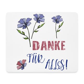 Danke Für Alles  - Mousepad (Querformat) - Weiß - Vorne