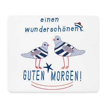 Guten Morgen mit Möwen - Mousepad (Querformat) - Weiß - Vorne