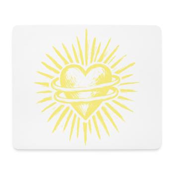 Herzsonne Strahlendes Herz - Mousepad (Querformat) - Weiß - Vorne