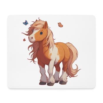 Bangs with butterflies - Mouse Pad (horizontal) - white - Front