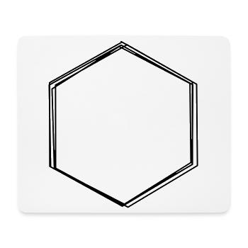 Sechseck handgezeichnet - Mousepad (Querformat) - Weiß - Vorne