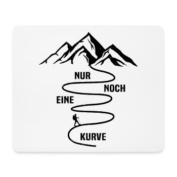 wanderer wandern - nur noch eine kurve  - Mousepad (Querformat) - Weiß - Vorne