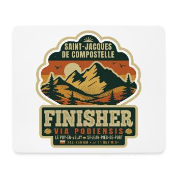 Finisher Via Podiensis Compostela - Mousepad (Querformat) - Weiß - Vorne