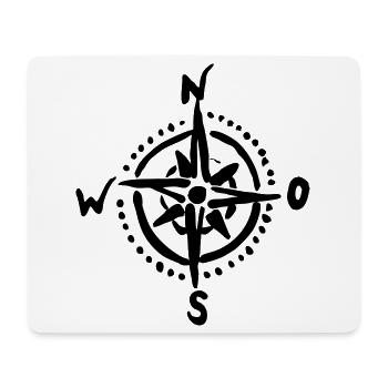 Kompass  - Mousepad (Querformat) - Weiß - Vorne
