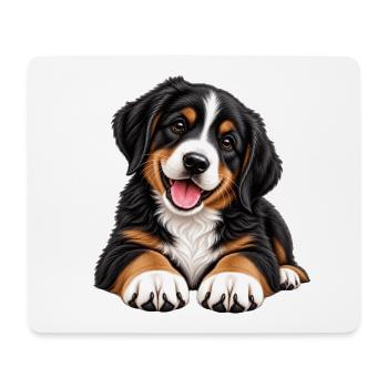 Berner Sennenhund Welpe - Mousepad (Querformat) - Weiß - Vorne