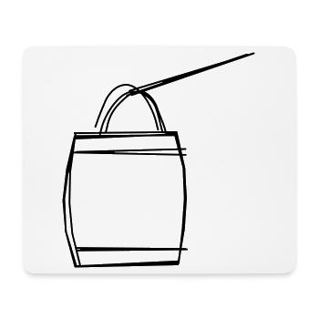 Martinslaterne handgezeichnet - Mousepad (Querformat) - Weiß - Vorne