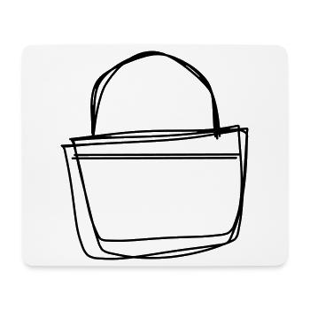 Osterkorb handgezeichnet - Mousepad (Querformat) - Weiß - Vorne