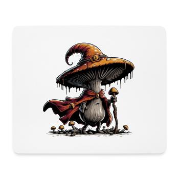 Pilz Zauberer mit Umhang - Mousepad (Querformat) - Weiß - Vorne