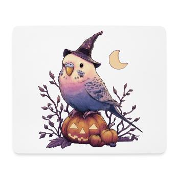 Wellensittich Halloween - Mousepad (Querformat) - Weiß - Vorne