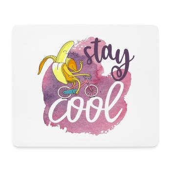 Bleib cool: Chillige Banane - Cartoon Character - Mousepad (Querformat) - Weiß - Vorne