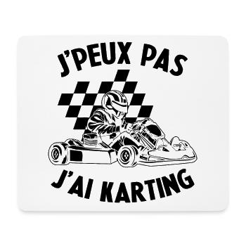 J'peux pas j'ai karting Cadeau - Tapis de souris (format paysage) - blanc - Devant