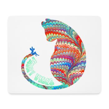katze mit fee e 72 - Mousepad (Querformat) - Weiß - Vorne