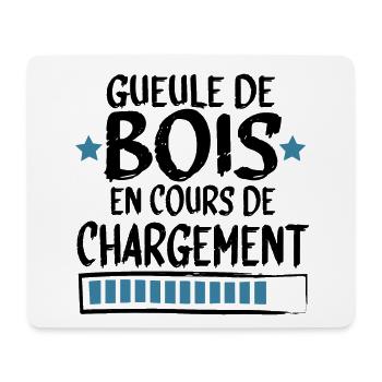 Gueule Bois Alcool Bière Whisky Cadeau - Tapis de souris (format paysage) - blanc - Devant