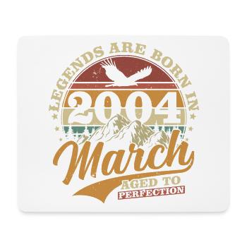 March 2004 Vintage Born Vintage Birthday - Mouse Pad (horizontal) - white - Front