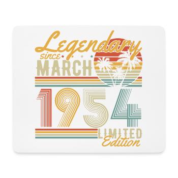 Legendary Since March 1954 Vintage Birthday - Mouse Pad (horizontal) - white - Front