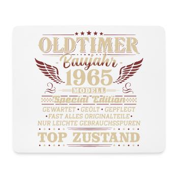 Oldtimer Baujahr 1965 Jahrgang Geburtstag Geschenk - Mousepad (Querformat) - Weiß - Vorne