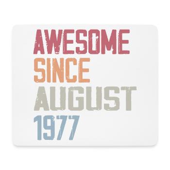 1977 August - Geburtstagsgeschenk August 1977 August - Mousepad (Querformat) - Weiß - Vorne