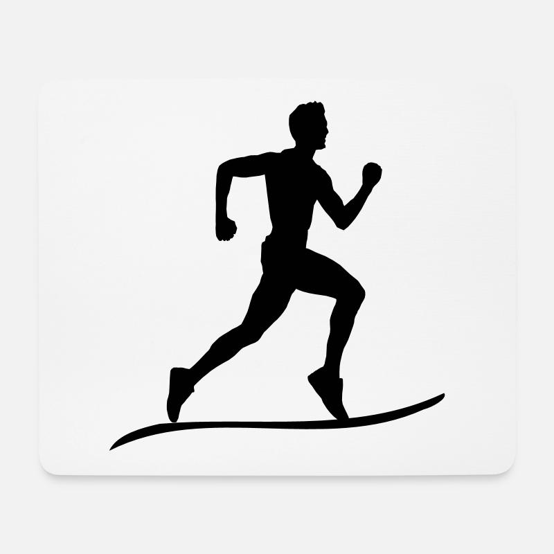 Runners High and Runner's Flow - Mousepad (Querformat) - Weiß