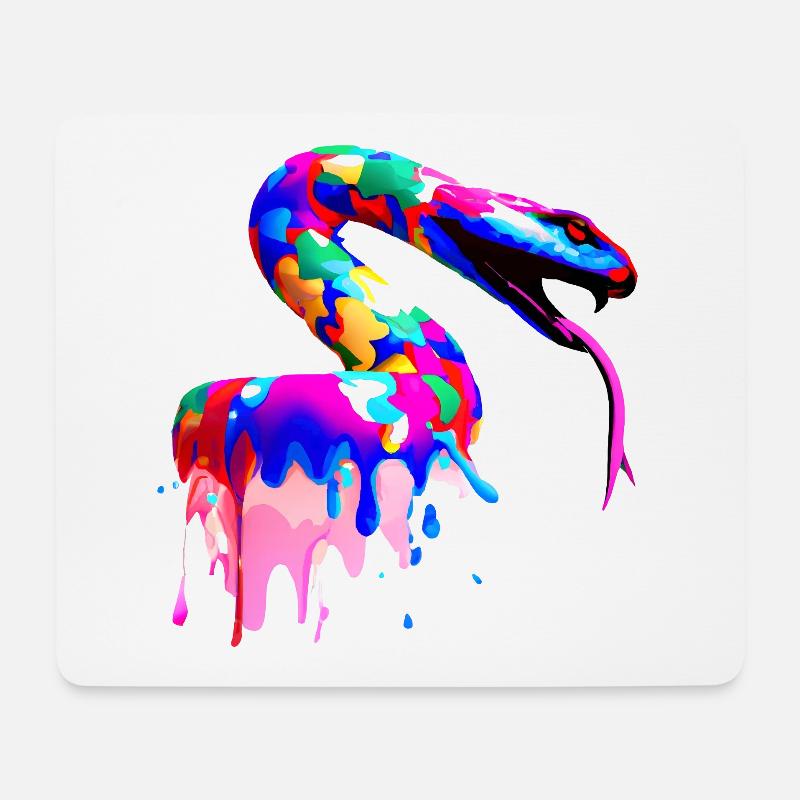 Farbverläufe in der Schlange - Mousepad (Querformat) - Weiß